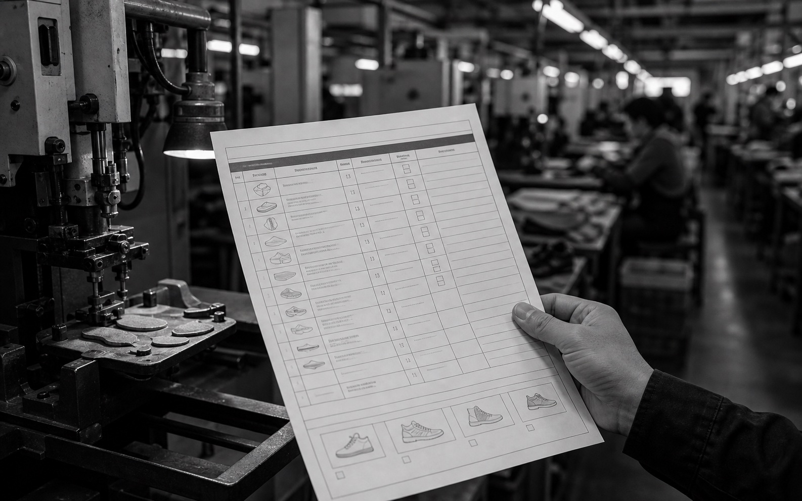 China factory production line using a documented SOP